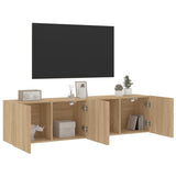 Tv-Kaapit Seinäkiinnitettävä 2 Kpl Sonoma-Tammi 80X30X41 Cm