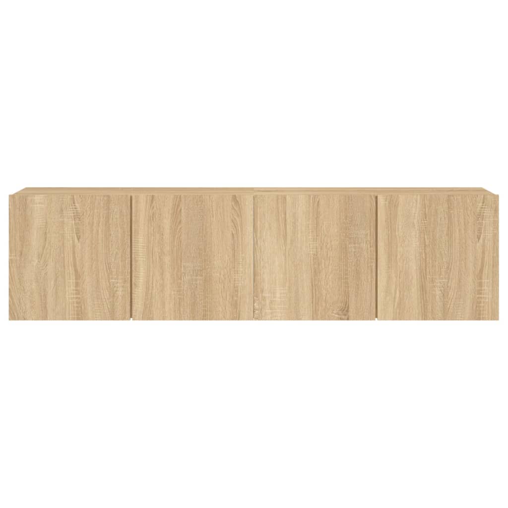 Tv-Kaapit Seinäkiinnitettävä 2 Kpl Sonoma-Tammi 80X30X41 Cm