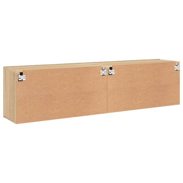 Tv-Kaapit Seinäkiinnitettävä 2 Kpl Sonoma-Tammi 80X30X41 Cm