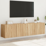 Tv-Kaapit Seinäkiinnitettävä 2 Kpl Sonoma-Tammi 80X30X41 Cm