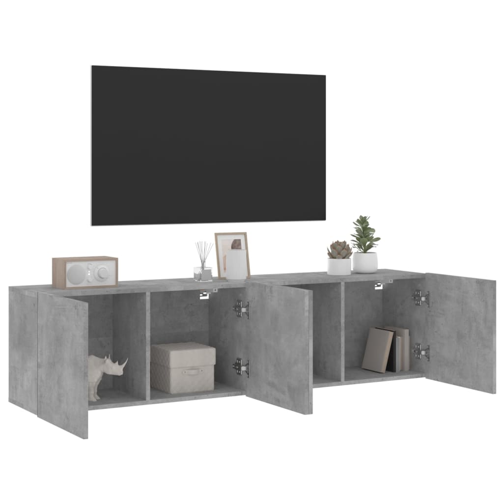 Tv-Kaapit Seinäkiinnitettävä 2 Kpl 80X30X41 Cm