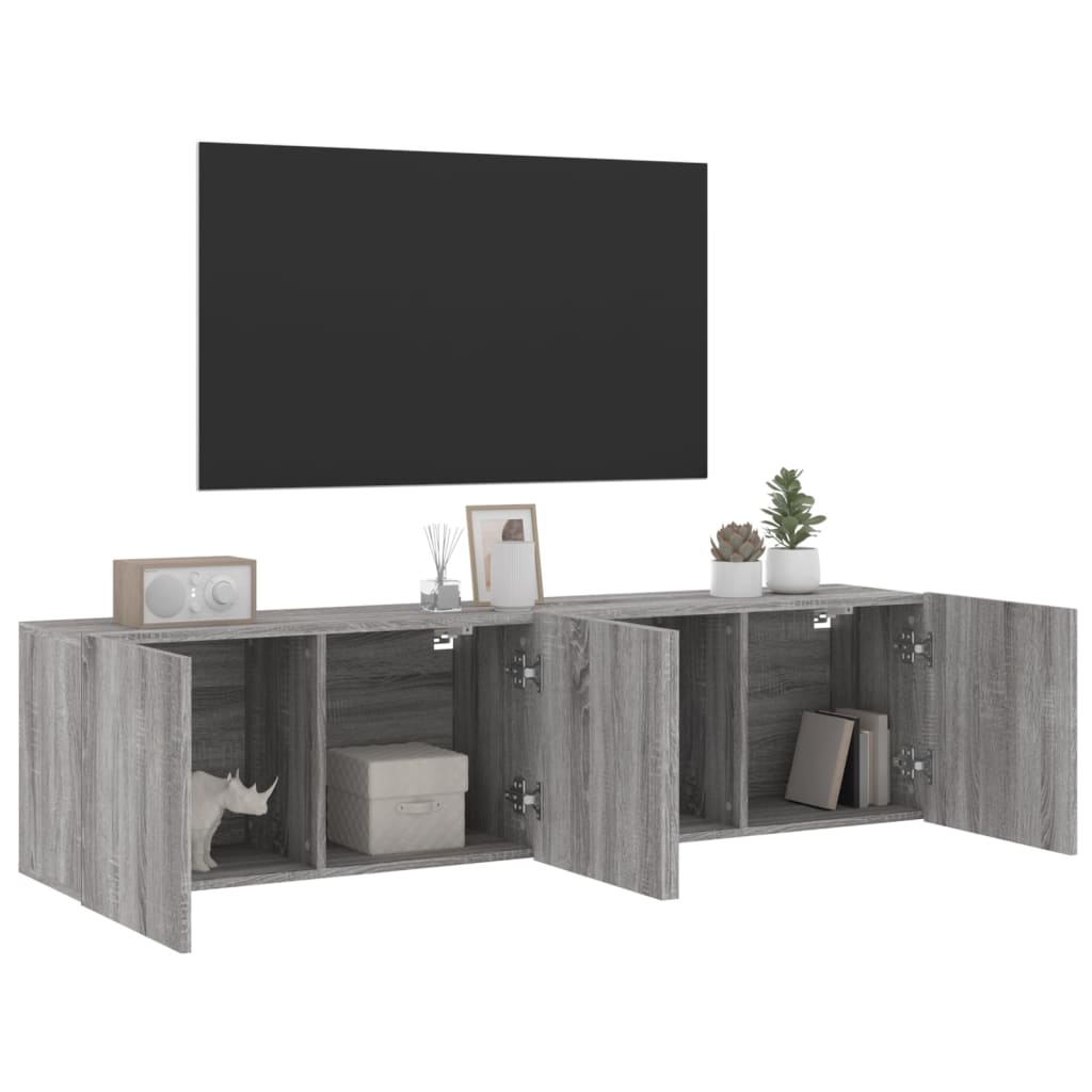 Tv-Kaapit Seinäkiinnitettävä 2 Kpl 80X30X41 Cm