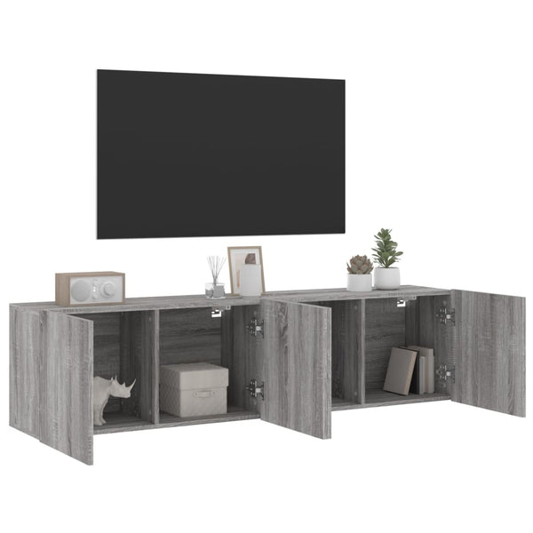 Tv-Kaapit Seinäkiinnitettävä 2 Kpl 80X30X41 Cm