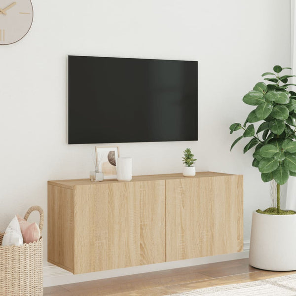 Tv-Kaappi Seinäkiinnitettävä Sonoma-Tammi 100X30X41 Cm