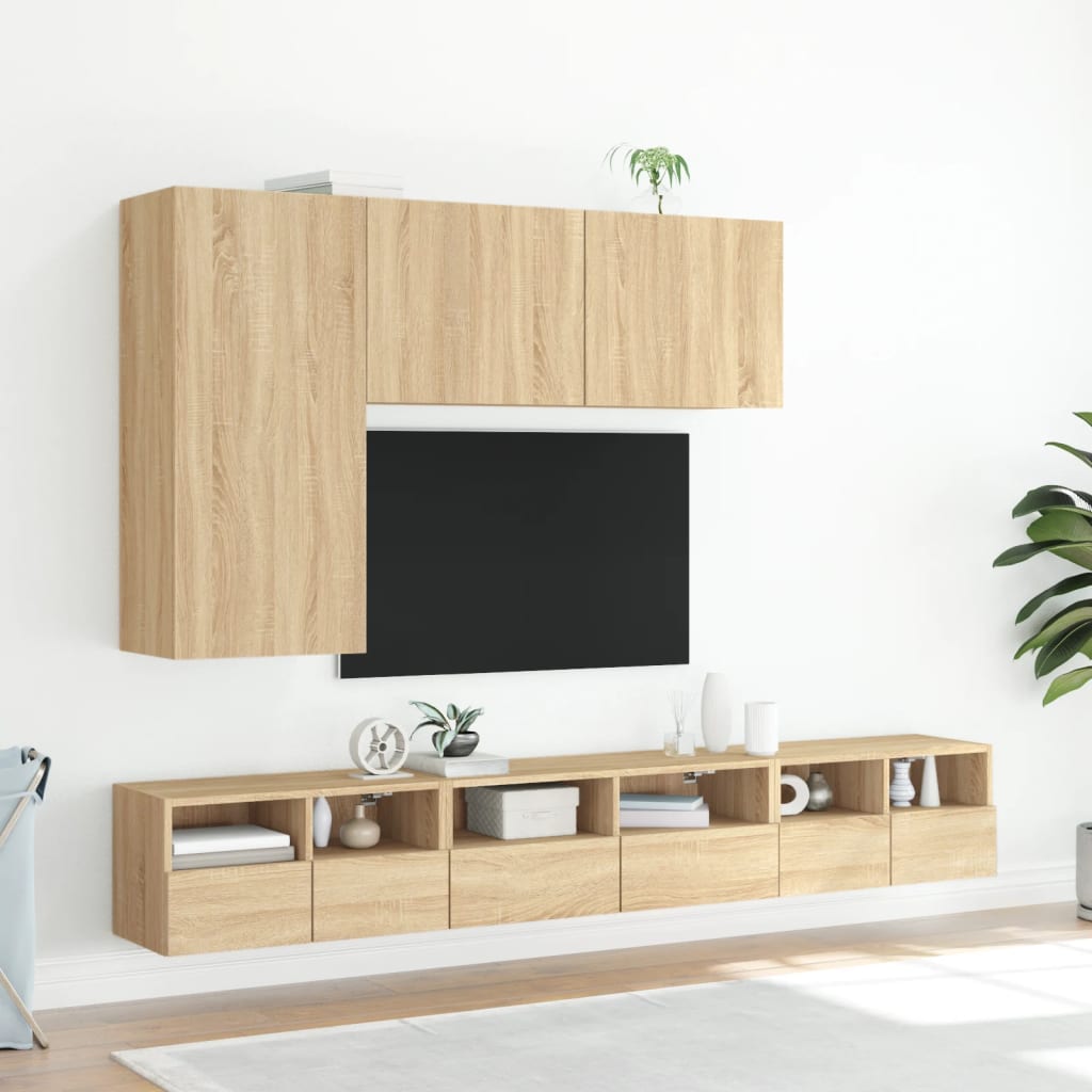 Tv-Kaappi Seinäkiinnitettävä Sonoma-Tammi 100X30X41 Cm