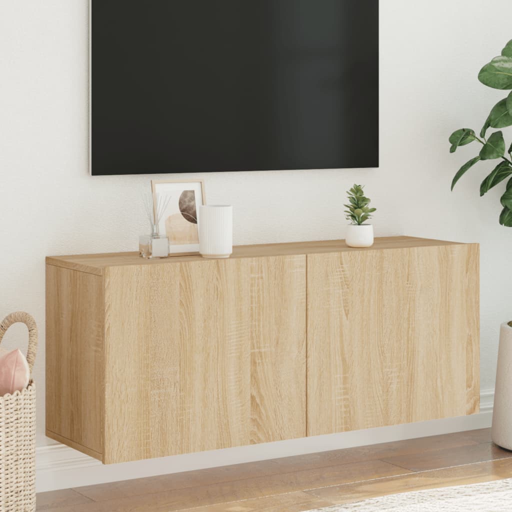 Tv-Kaappi Seinäkiinnitettävä Sonoma-Tammi 100X30X41 Cm