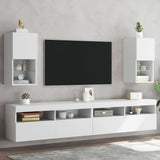 Tv-Kaapit Led-Valoilla 2 Kpl 30,5X30X102 Cm