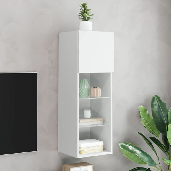 Tv-Kaapit Led-Valoilla 2 Kpl 30,5X30X102 Cm