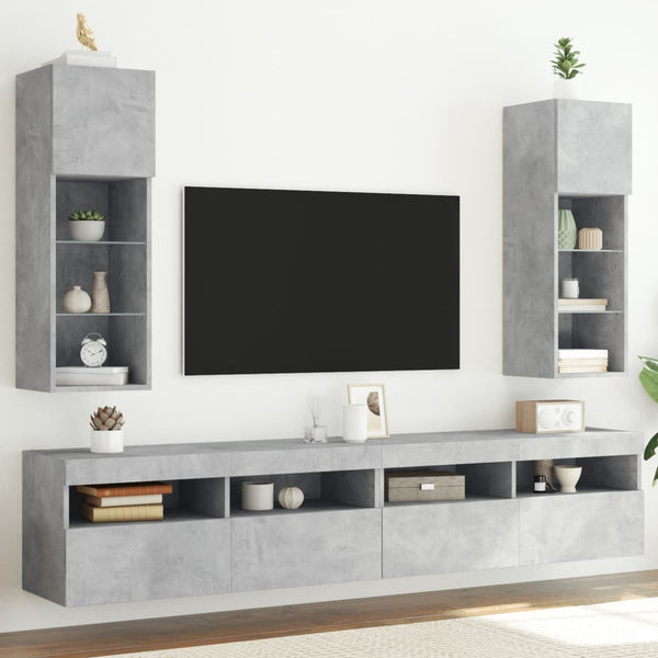Tv-Kaapit Led-Valoilla 2 Kpl 30,5X30X102 Cm