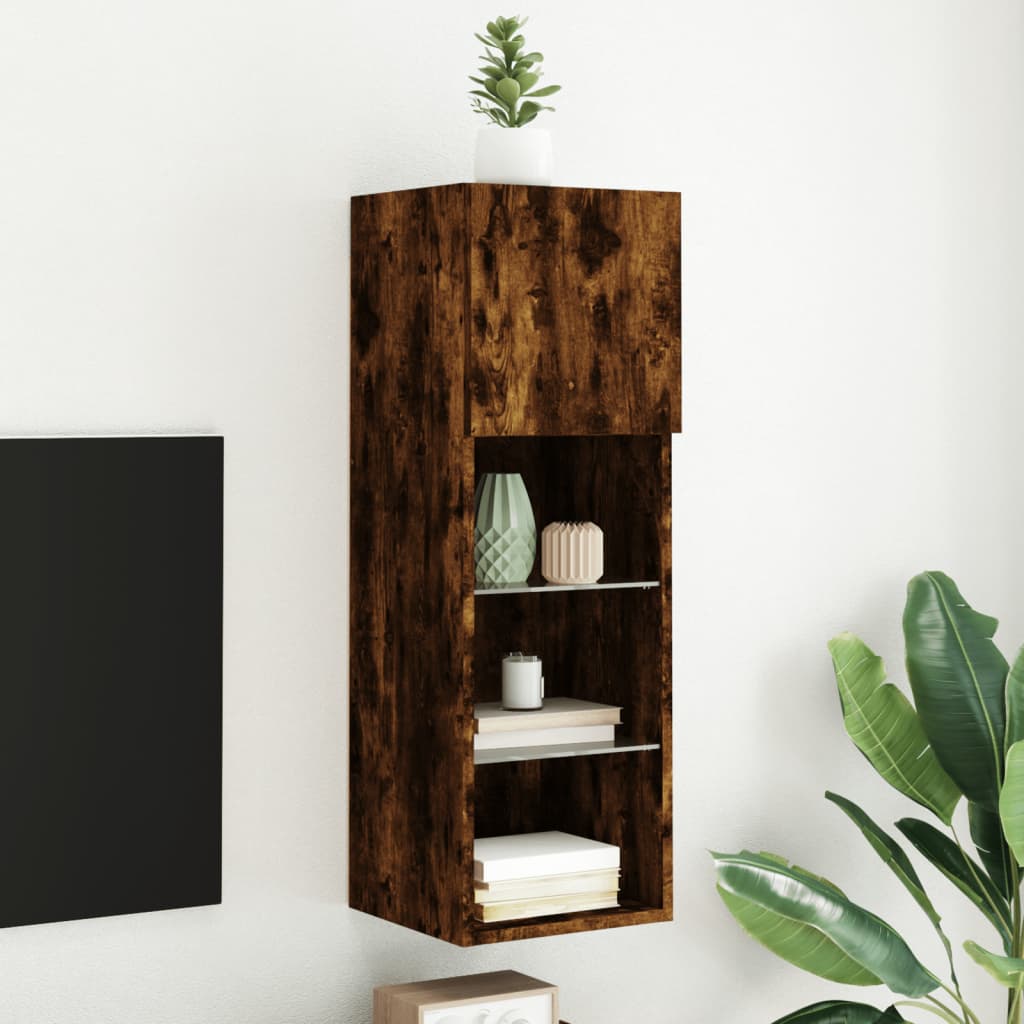 Tv-Kaapit Led-Valoilla 2 Kpl 30,5X30X102 Cm