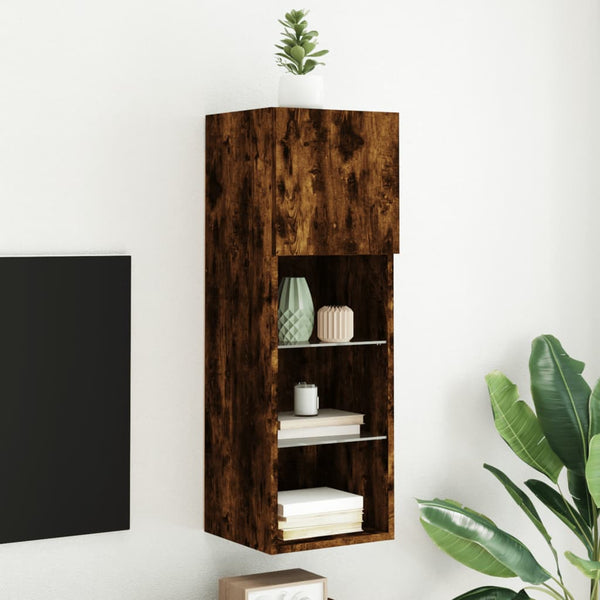 Tv-Kaapit Led-Valoilla 2 Kpl 30,5X30X102 Cm