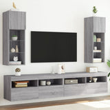 Tv-Kaapit Led-Valoilla 2 Kpl 30,5X30X102 Cm