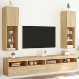 Tv-Kaapit Led-Valoilla 2 Kpl 30,5X30X102 Cm
