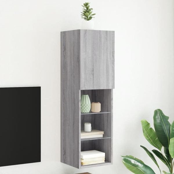 Tv-Kaapit Led-Valoilla 2 Kpl 30,5X30X102 Cm