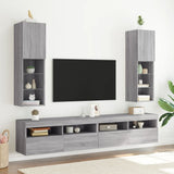 Tv-Kaapit Led-Valoilla 2 Kpl 30,5X30X102 Cm