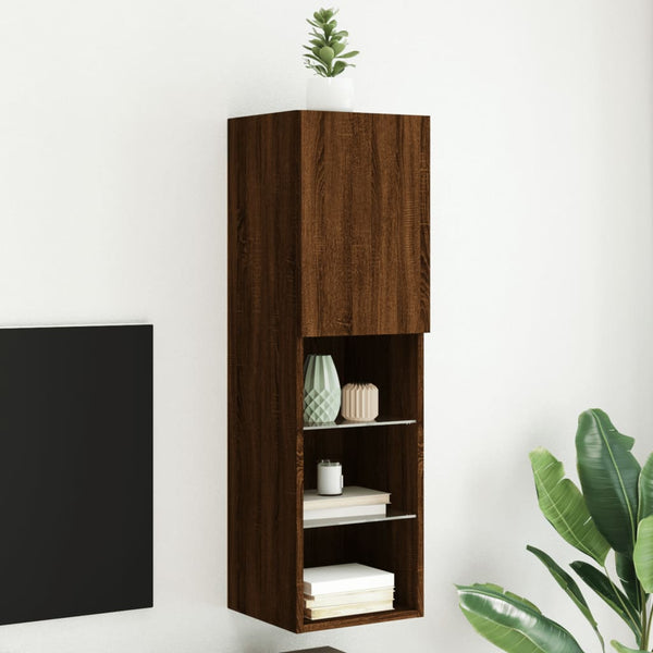 Tv-Kaapit Led-Valoilla 2 Kpl 30,5X30X102 Cm
