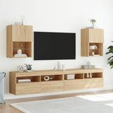 Tv-Kaapit Led-Valoilla 2 Kpl 30,5X30X102 Cm
