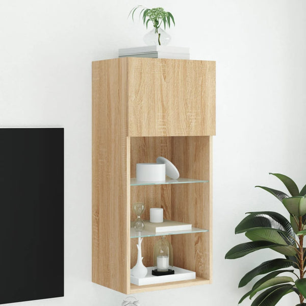 Tv-Kaapit Led-Valoilla 2 Kpl 30,5X30X102 Cm