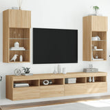 Tv-Kaapit Led-Valoilla 2 Kpl 30,5X30X102 Cm