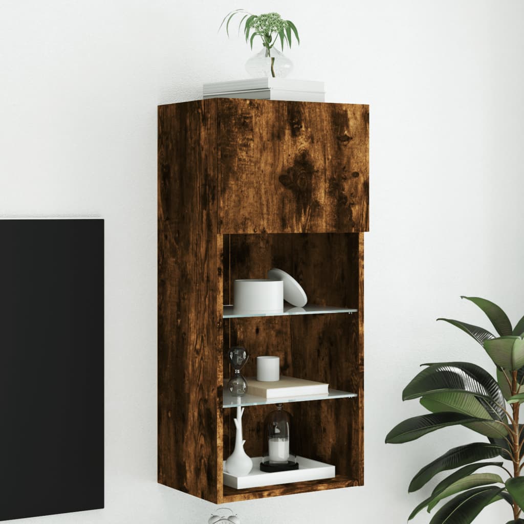 Tv-Kaapit Led-Valoilla 2 Kpl 30,5X30X102 Cm