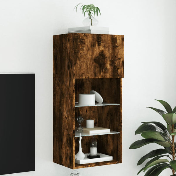 Tv-Kaapit Led-Valoilla 2 Kpl 30,5X30X102 Cm