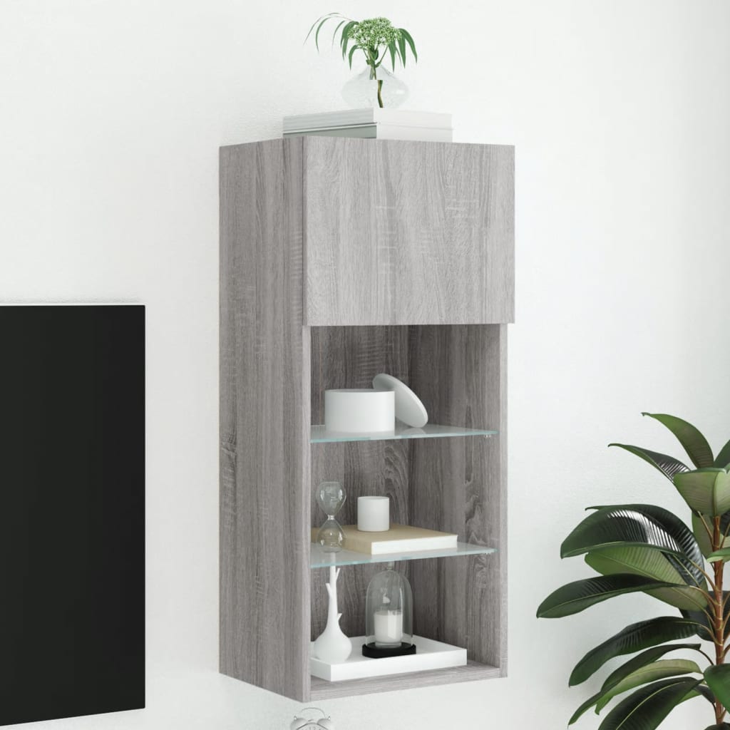 Tv-Kaapit Led-Valoilla 2 Kpl 30,5X30X102 Cm