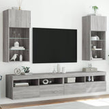 Tv-Kaapit Led-Valoilla 2 Kpl 30,5X30X102 Cm