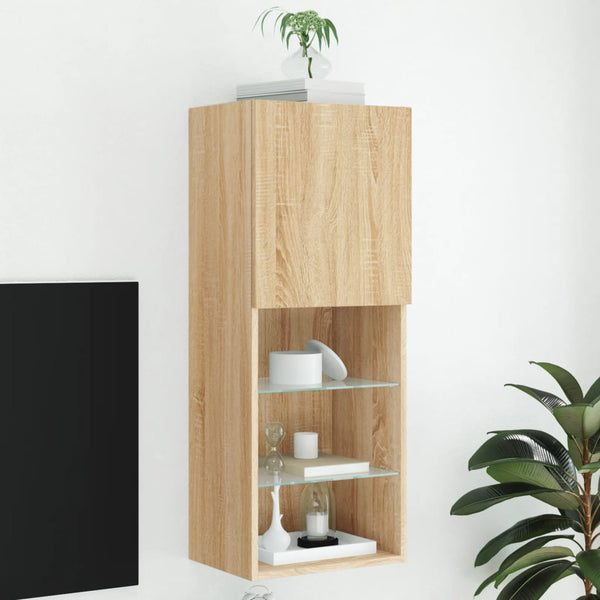 Tv-Kaapit Led-Valoilla 2 Kpl 30,5X30X102 Cm