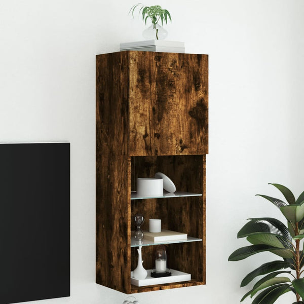 Tv-Kaapit Led-Valoilla 2 Kpl 30,5X30X102 Cm