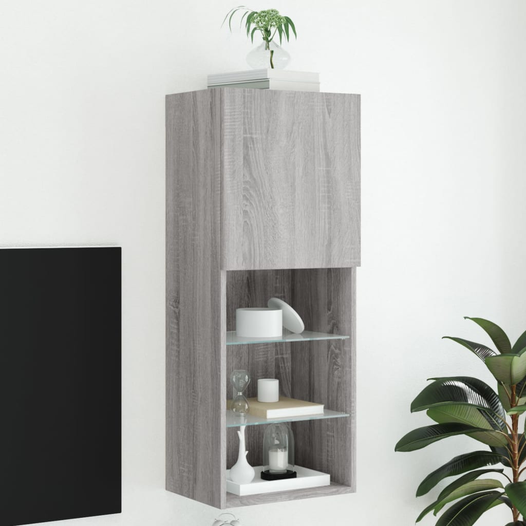 Tv-Kaapit Led-Valoilla 2 Kpl 30,5X30X102 Cm