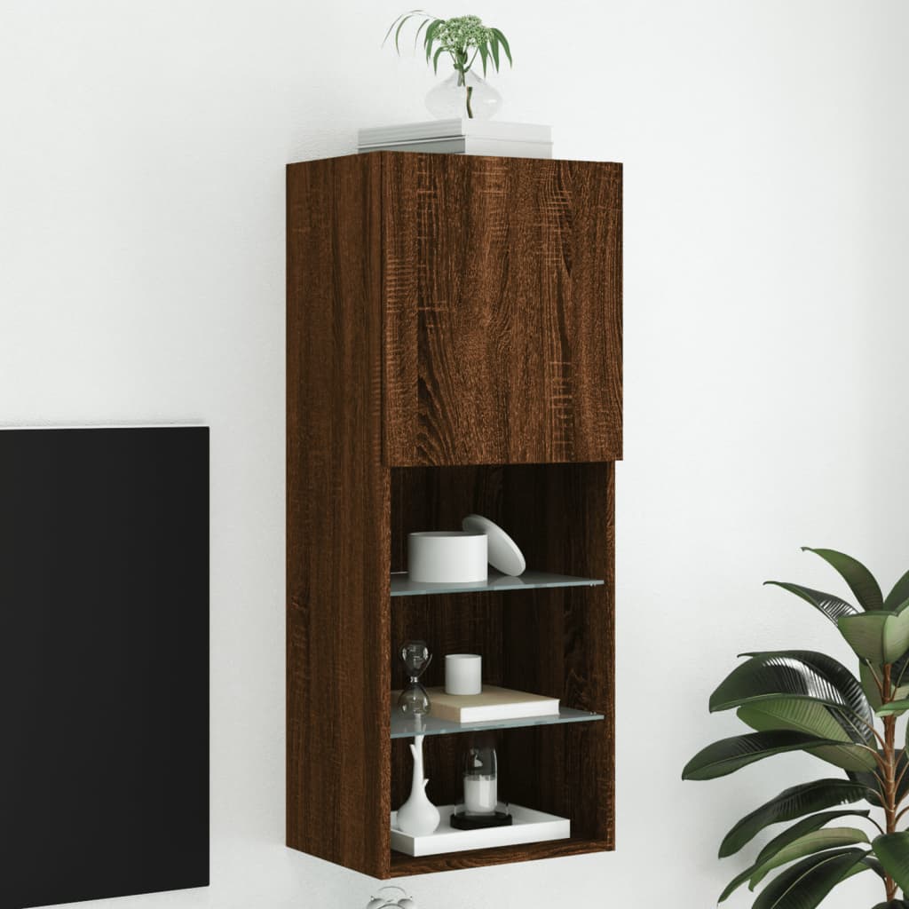 Tv-Kaapit Led-Valoilla 2 Kpl 30,5X30X102 Cm