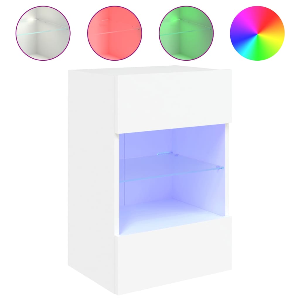 Tv-Seinäkaappi Led-Valoilla 40X30X60,5 Cm