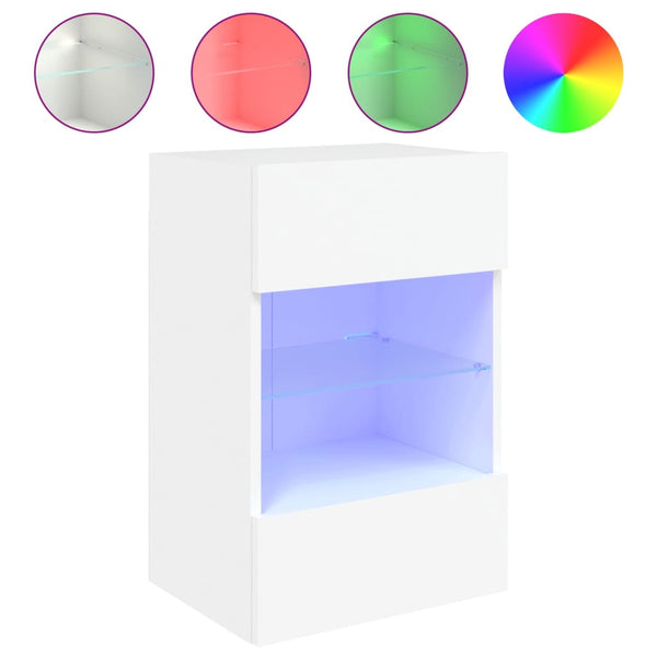 Tv-Seinäkaappi Led-Valoilla 40X30X60,5 Cm