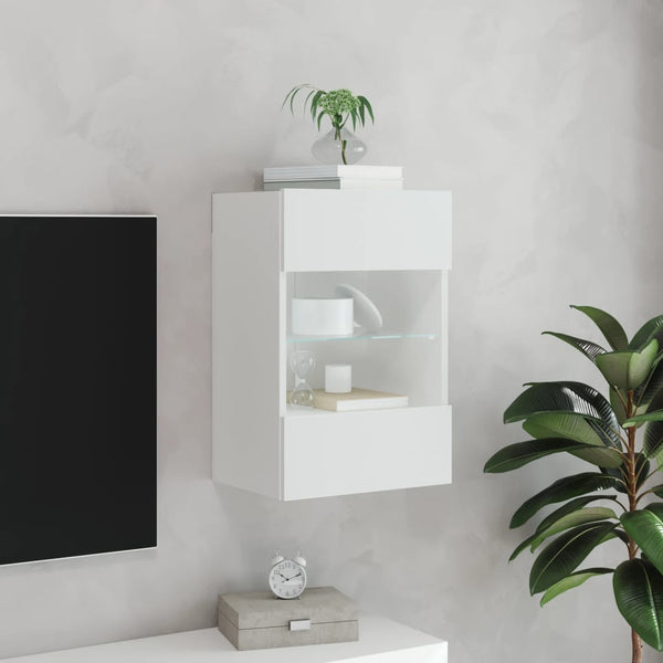 Tv-Seinäkaappi Led-Valoilla 40X30X60,5 Cm