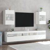 Tv-Seinäkaappi Led-Valoilla 40X30X60,5 Cm