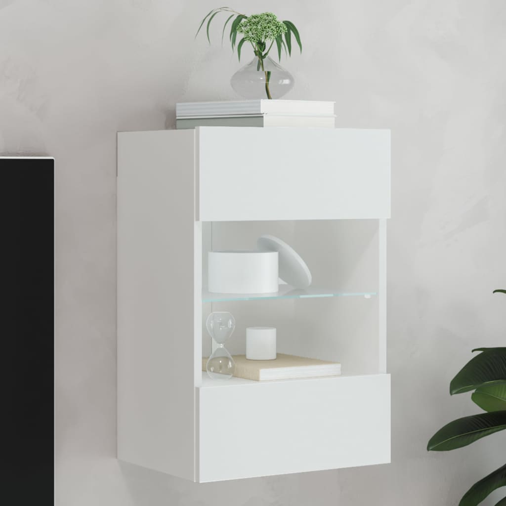 Tv-Seinäkaappi Led-Valoilla 40X30X60,5 Cm