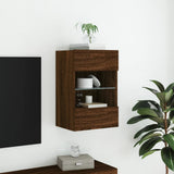 Tv-Seinäkaappi Led-Valoilla 40X30X60,5 Cm