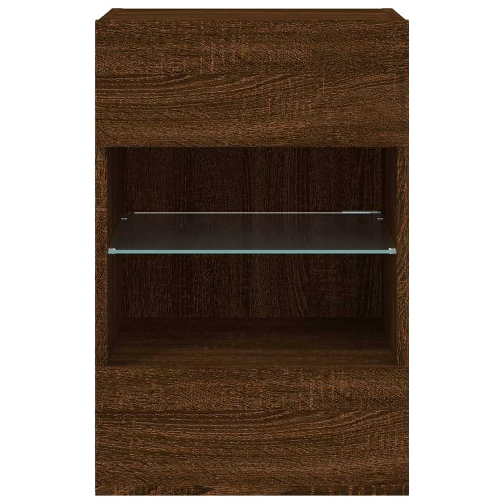 Tv-Seinäkaappi Led-Valoilla 40X30X60,5 Cm