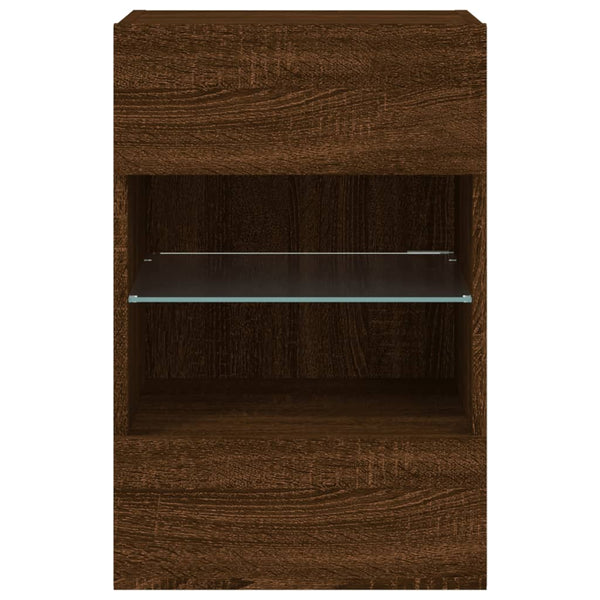 Tv-Seinäkaappi Led-Valoilla 40X30X60,5 Cm