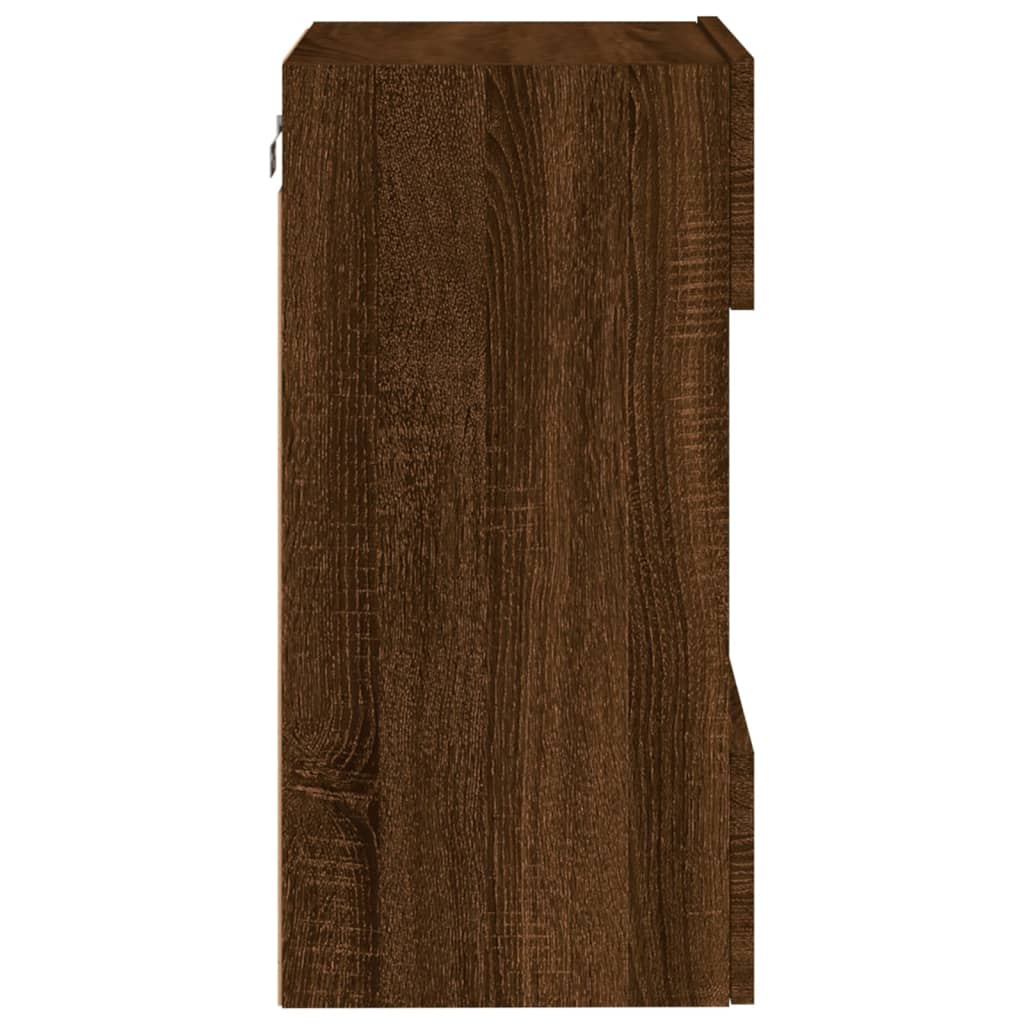 Tv-Seinäkaappi Led-Valoilla 40X30X60,5 Cm