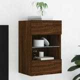 Tv-Seinäkaappi Led-Valoilla 40X30X60,5 Cm