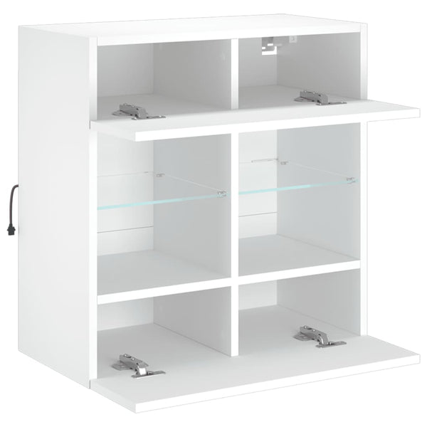 Tv-Seinäkaappi Led-Valoilla 58,5X30X60,5 Cm