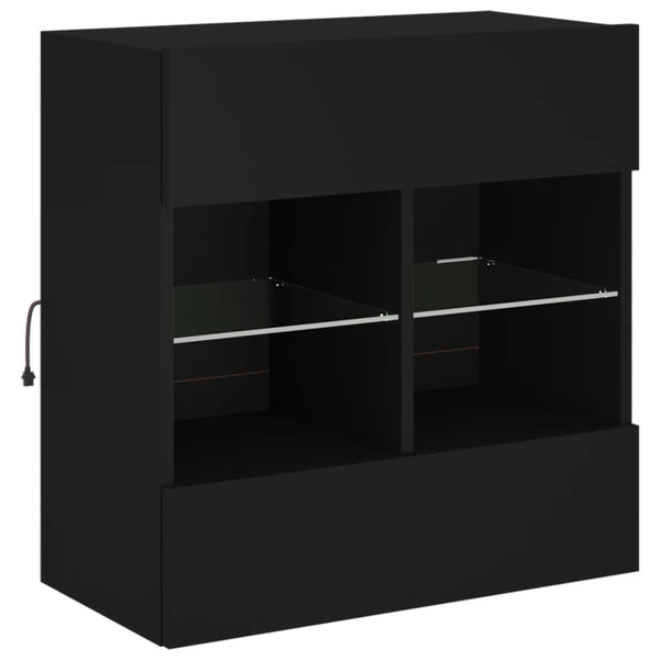 Tv-Seinäkaappi Led-Valoilla 58,5X30X60,5 Cm