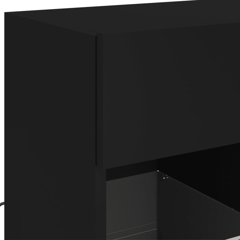 Tv-Seinäkaappi Led-Valoilla 58,5X30X60,5 Cm