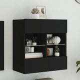 Tv-Seinäkaappi Led-Valoilla 58,5X30X60,5 Cm