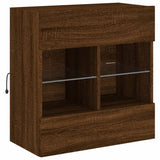Tv-Seinäkaappi Led-Valoilla 58,5X30X60,5 Cm