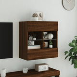 Tv-Seinäkaappi Led-Valoilla 58,5X30X60,5 Cm