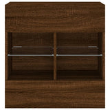 Tv-Seinäkaappi Led-Valoilla 58,5X30X60,5 Cm