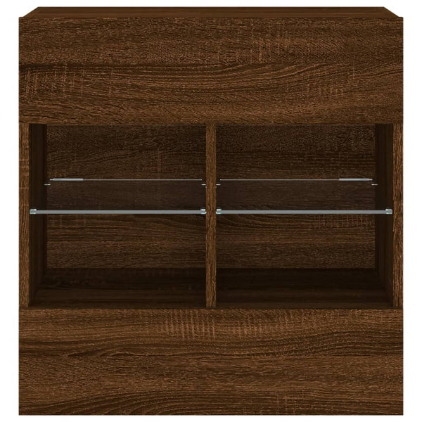Tv-Seinäkaappi Led-Valoilla 58,5X30X60,5 Cm