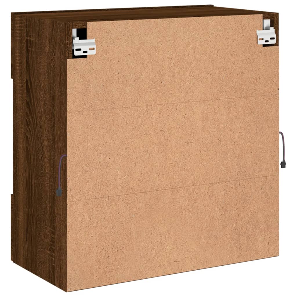 Tv-Seinäkaappi Led-Valoilla 58,5X30X60,5 Cm